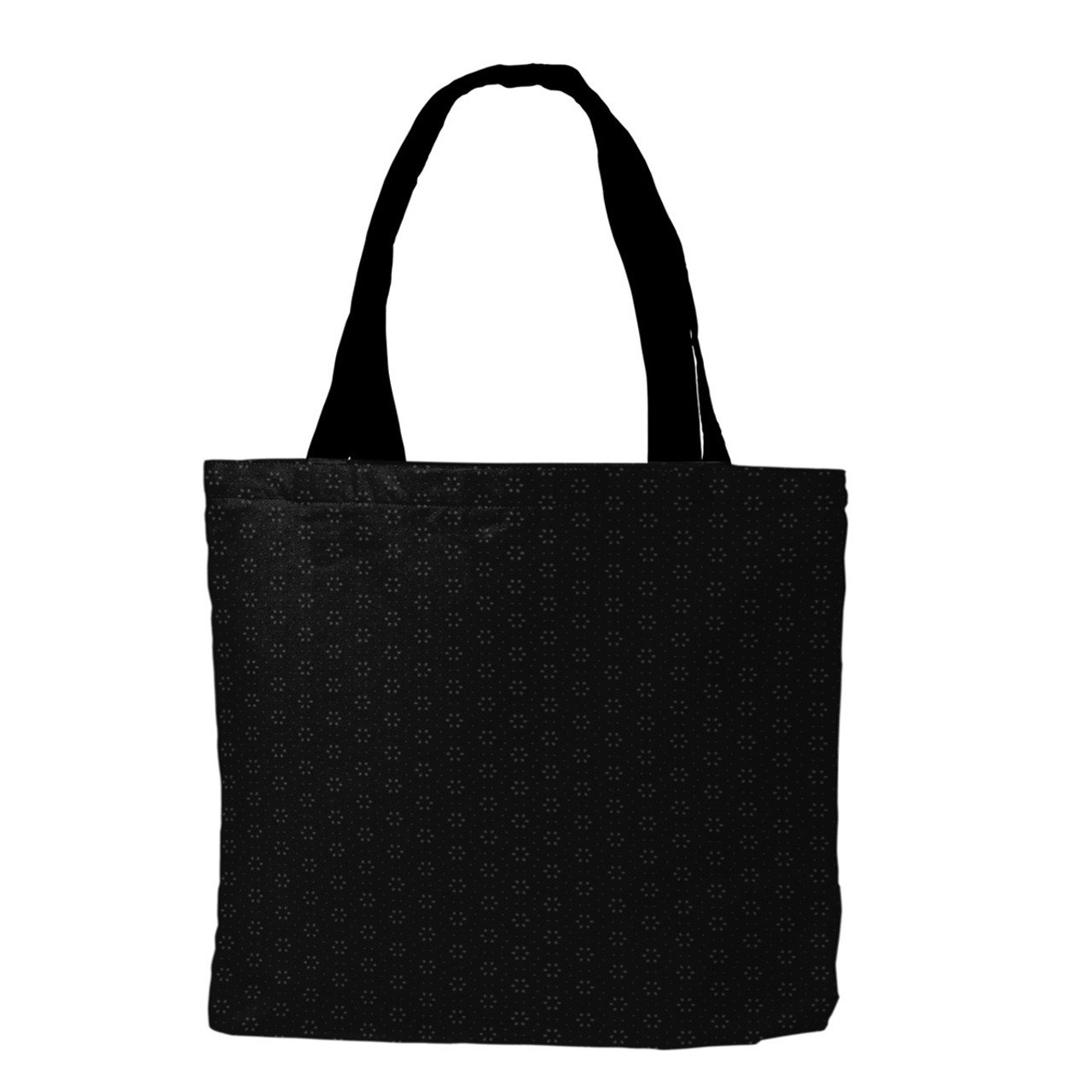 Patterned Black Canvas Tote Bag – AA Distributors